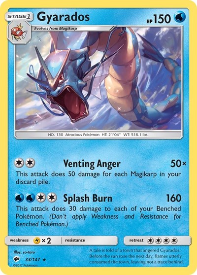 Gyarados (SM - Burning Shadows) Light Play Reverse Holofoil