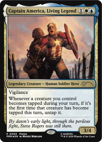 Captain America, Living Legend (Promos: Media) Near Mint Foil