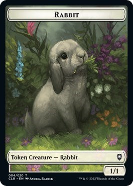 Rabbit Token (Commander Legends: Battle for Baldur's Gate) Light Play