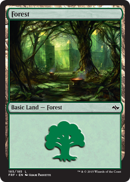 Forest (185) (Fate Reforged) Light Play