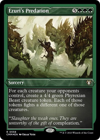Ezuri's Predation (Foil Etched) (Commander Masters) Light Play Foil