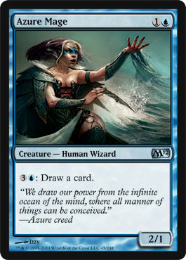 Azure Mage (Magic 2012 Core Set) Light Play Foil