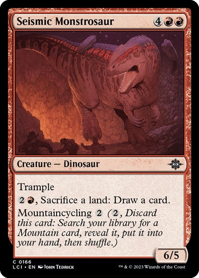 Seismic Monstrosaur (The Lost Caverns of Ixalan) Light Play Foil