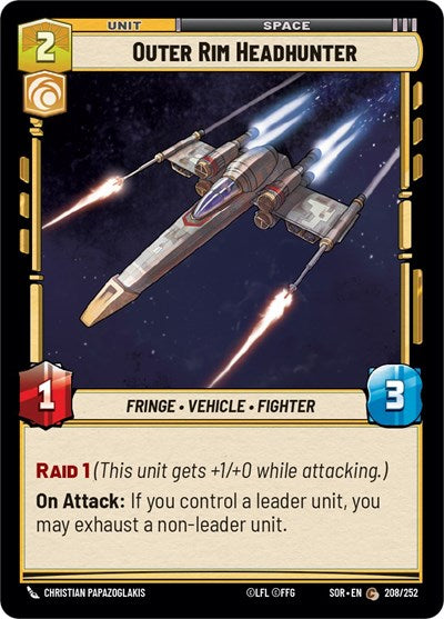 Outer Rim Headhunter (Spark of Rebellion) Near Mint Foil