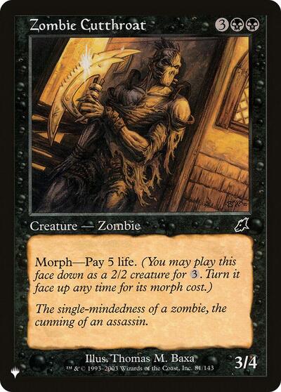 Zombie Cutthroat (The List) Medium Play