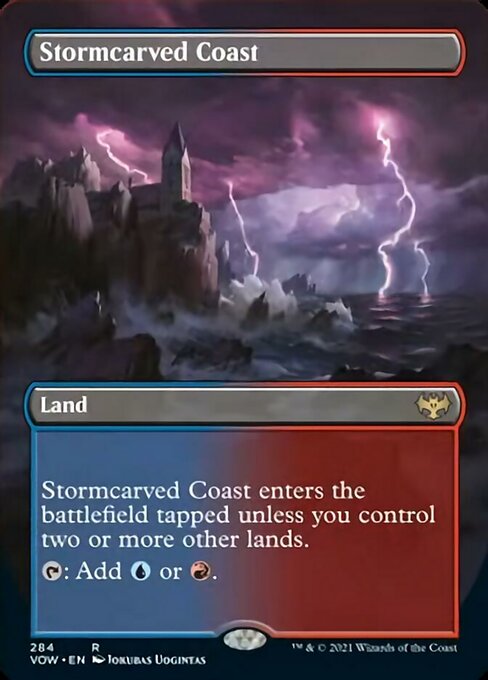 Stormcarved Coast (Borderless) (Innistrad: Crimson Vow) Damaged / Poor