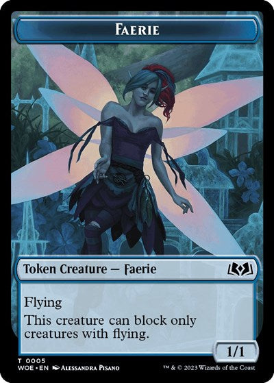 Faerie / Food (0012) Double-Sided Token (Wilds of Eldraine) Near Mint Foil