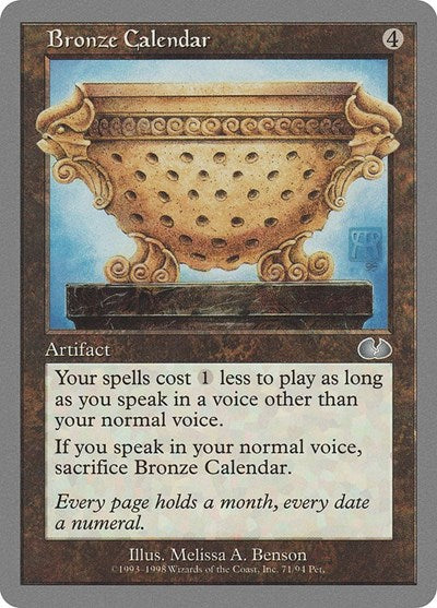 Bronze Calendar (Unglued) Medium Play
