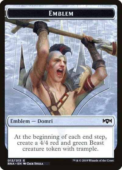 Emblem - Domri, Chaos Bringer (Ravnica Allegiance) Light Play