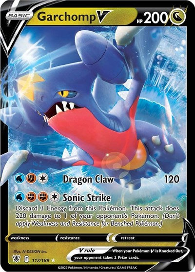 Garchomp V (SWSH10: Astral Radiance) Light Play Holofoil