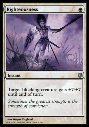 Righteousness (Duel Decks: Heroes vs Monsters) Light Play