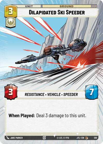 Dilapidated Ski Speeder (Hyperspace) (Jump to Lightspeed) Near Mint