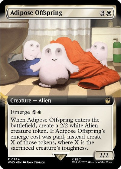 Adipose Offspring (Extended Art) (Surge Foil) (Universes Beyond: Doctor Who) Near Mint Foil