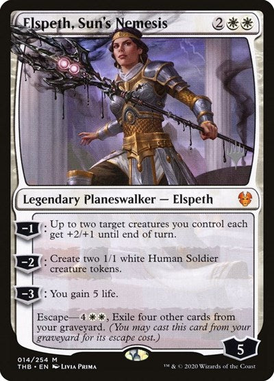 Elspeth, Sun's Nemesis (Promo Pack: Theros Beyond Death) Light Play Foil