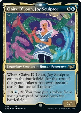 Claire D'Loon, Joy Sculptor (Showcase) (Galaxy Foil) (Unfinity) Near Mint Foil