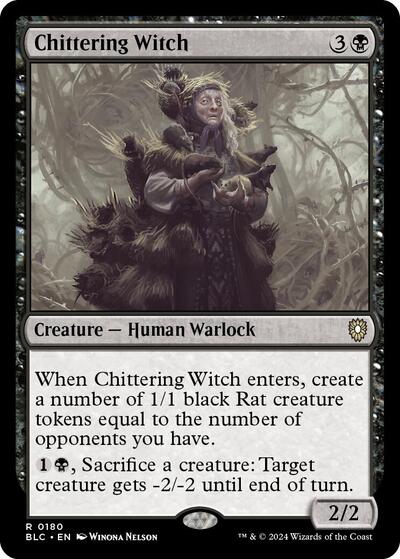 Chittering Witch (Commander: Bloomburrow) Light Play