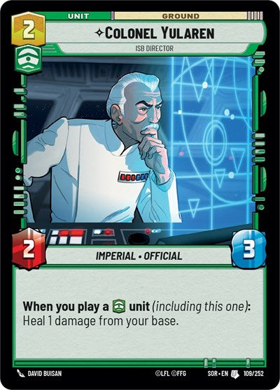 Colonel Yularen ISB Director (Spark of Rebellion) Near Mint