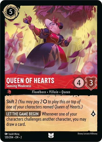 Queen of Hearts - Sensing Weakness (Rise of the Floodborn) Near Mint Cold Foil