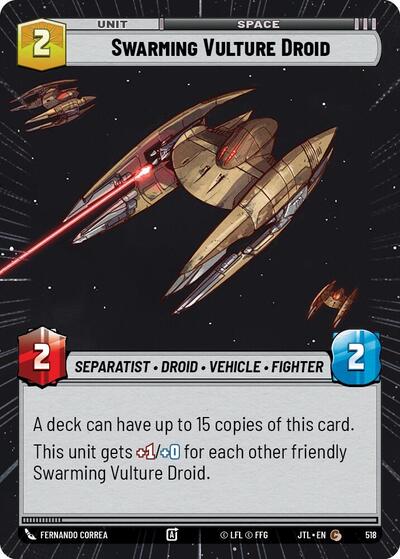 Swarming Vulture Droid (Hyperspace) (Jump to Lightspeed) Near Mint