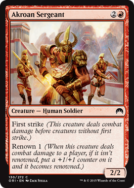 Akroan Sergeant (Magic Origins) Medium Play Foil