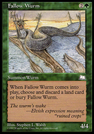 Fallow Wurm (Weatherlight) Medium Play