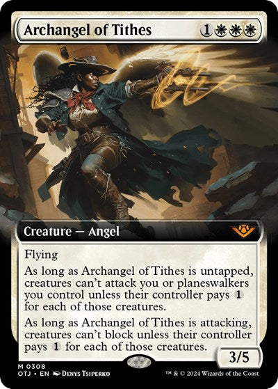 Archangel of Tithes (Extended Art) (Outlaws of Thunder Junction) Near Mint