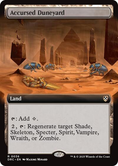 Accursed Duneyard (Extended Art) (Commander: Aetherdrift) Near Mint
