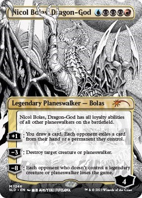 Nicol Bolas, Dragon-God (Borderless) (Secret Lair) Near Mint Foil