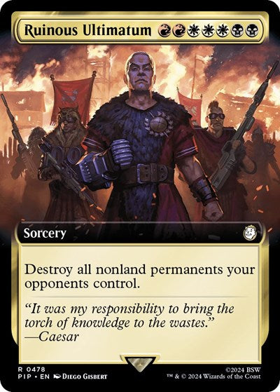 Ruinous Ultimatum (Extended Art) (Universes Beyond: Fallout) Light Play Foil