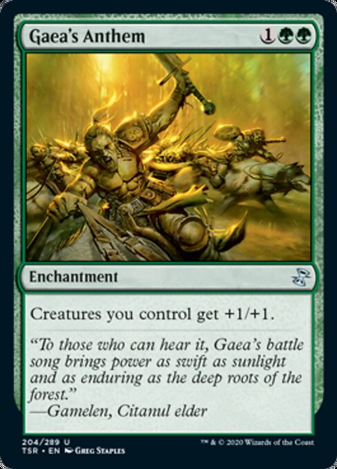 Gaea's Anthem (Time Spiral Remastered) Light Play Foil
