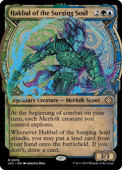 Hakbal of the Surging Soul (Showcase) (Commander: The Lost Caverns of Ixalan) Damaged / Poor Foil