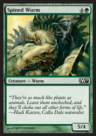 Spined Wurm (Magic 2011 Core Set) Medium Play Foil