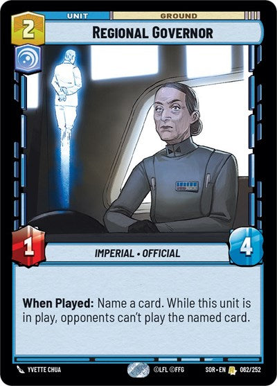 Regional Governor (Spark of Rebellion) Near Mint Foil