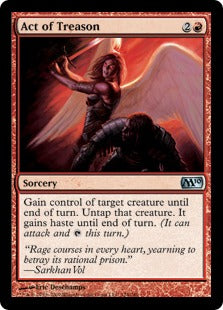 Act of Treason (Magic 2010 Core Set) Medium Play Foil