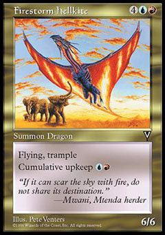 Firestorm Hellkite (Visions) Light Play
