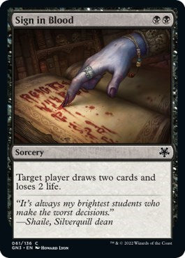 Sign in Blood (Magic Game Night: Free-For-All) Near Mint