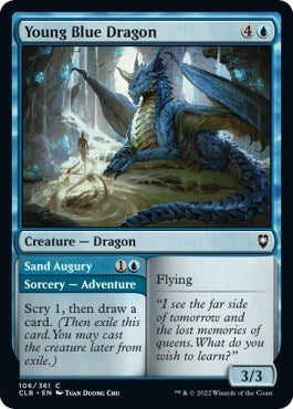 Young Blue Dragon (Commander Legends: Battle for Baldur's Gate) Light Play