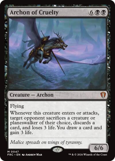 Archon of Cruelty (Commander: Reality Fracture) Near Mint