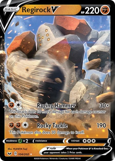 Regirock V (SWSH01: Sword & Shield Base Set) Light Play Holofoil