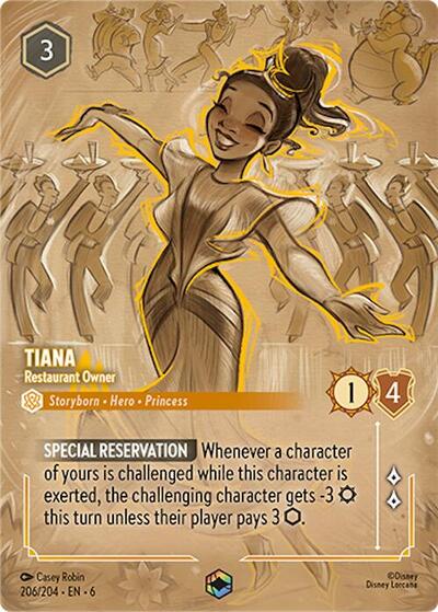 Tiana - Restaurant Owner (Enchanted) (Azurite Sea) Near Mint Holofoil