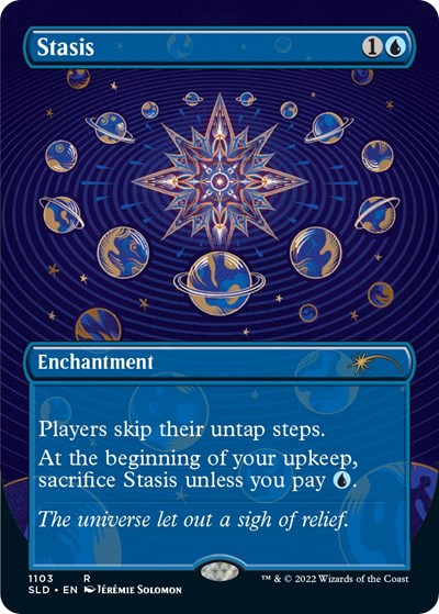 Stasis (Borderless) (Secret Lair) Heavy Play Foil