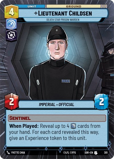 Lieutenant Childsen Death Star Prison Warden (Hyperspace) (Spark of Rebellion) Near Mint