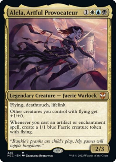 Alela, Artful Provocateur (Commander: Streets of New Capenna) Light Play