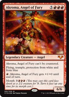 Akroma, Angel of Fury (From the Vault: Angels) Light Play Foil