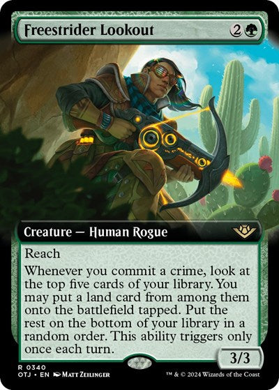 Freestrider Lookout (Extended Art) (Outlaws of Thunder Junction) Near Mint Foil
