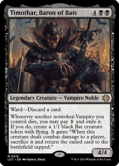 Timothar, Baron of Bats (Commander: The Lost Caverns of Ixalan) Medium Play