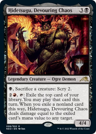 Hidetsugu, Devouring Chaos (Promo Pack: Kamigawa: Neon Dynasty) Near Mint Foil