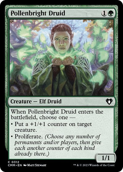 Pollenbright Druid (Commander Masters) Medium Play Foil