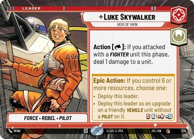 Luke Skywalker Hero of Yavin (Hyperspace) (Jump to Lightspeed) Near Mint