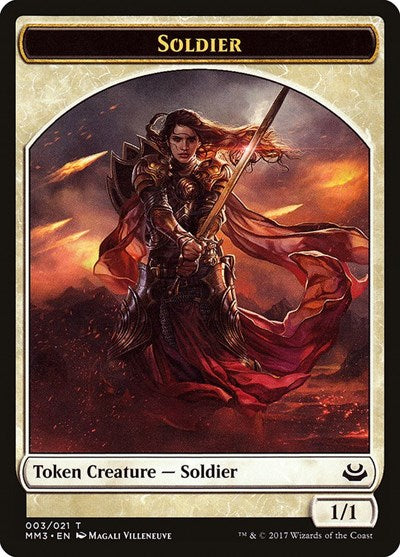 Soldier Token (White) (Modern Masters 2017) Light Play